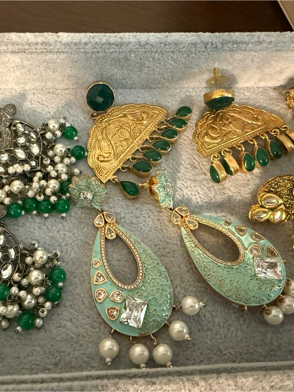 Indian Bollywood Statement Earrings Lot – 7 Pairs